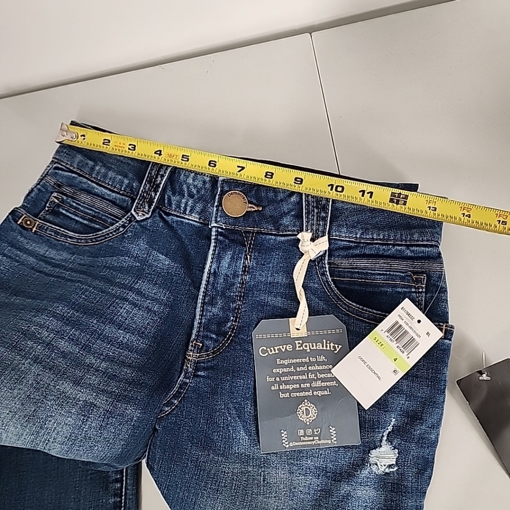 NEW Democracy Ab Solution Size 4 Slimming Pants Blue Ankle Skimmer Pants - Picture 7 of 11